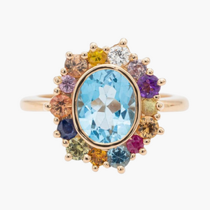 Bague Marguerite topaze