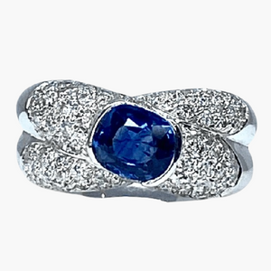 Bague jonc saphir