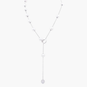 Collier perle blanche