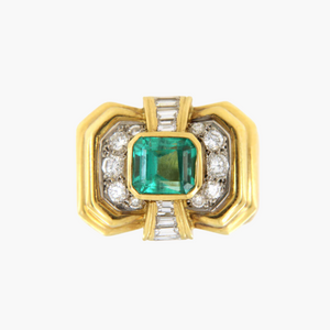 Bague Tank émeraude