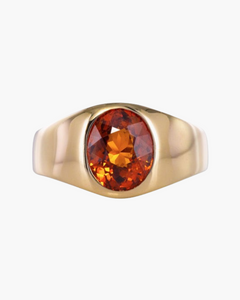 Bague grenat homme