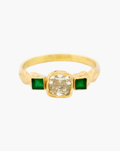 Bague diamant jaune