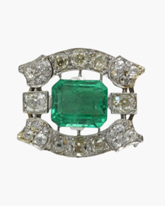 Broche émeraude