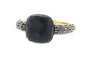 Bague 53 Pomellato Capri - Bague en or rose 18 carats avec onyx et diamants 58 Facettes 22049