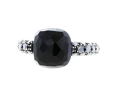 Bague 53 Pomellato Capri - Bague en or rose 18 carats avec onyx et diamants 58 Facettes 22049
