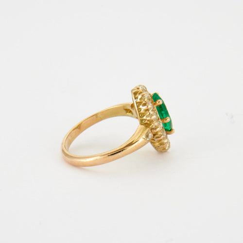 Bague Bague marquise émeraude diamants 58 Facettes 2808