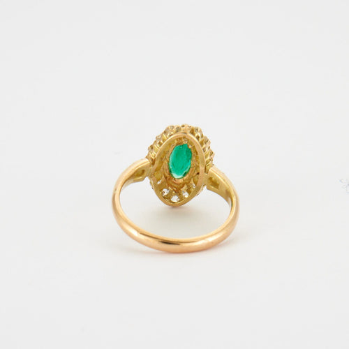Bague Bague marquise émeraude diamants 58 Facettes 2808
