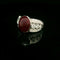 Bague 50.5 Bague cabochon rubis en or blanc 18k et diamants 58 Facettes