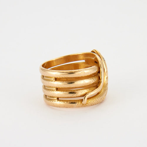 Bague Bague serpent or jaune diamants 58 Facettes 2716