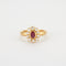 Bague Bague marguerite diamants rubis 58 Facettes 2669