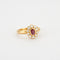 Bague Bague marguerite diamants rubis 58 Facettes 2669