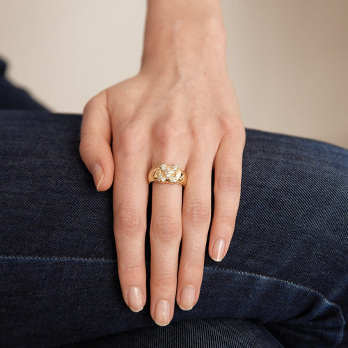 Bague MAUBOUSSIN bague vintage or jaune et 16 diamants 58 Facettes 388