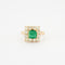 Bague 56 Bague ancienne or émeraude et diamants 58 Facettes