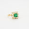 Bague 56 Bague ancienne or émeraude et diamants 58 Facettes