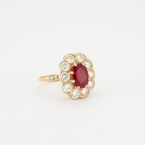 Bague Bague Pompadour rubis et diamants 58 Facettes