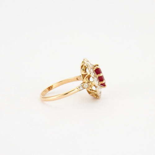 Bague Bague Pompadour rubis et diamants 58 Facettes