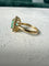 Bague 52 Bague vintage en or jaune 18K avec émeraude colombienne et diamants 58 Facettes