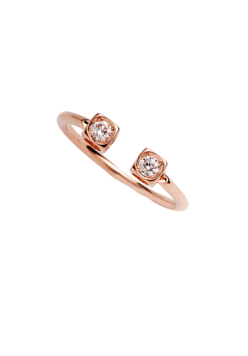 Bague 53 Bague DINH VAN Cubisme Trilogie Or Rose 750/1000 58 Facettes 65428-61867