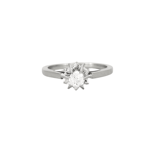 Bague 56 Bague solitaire or gris et diamants 58 Facettes 197-1