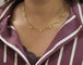 Collier Collier draperie fin XIXe siècle en or jaune 18 kt 58 Facettes 33486