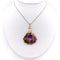 Collier Collier pendentif améthyste moderniste en or jaune 14k 58 Facettes