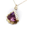 Collier Collier pendentif améthyste moderniste en or jaune 14k 58 Facettes