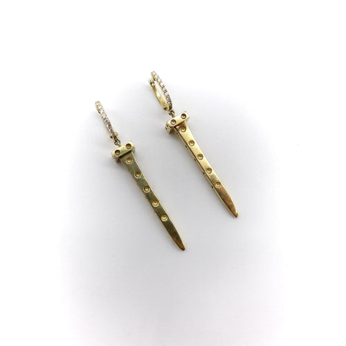 Boucles d'oreilles Roberto Coin Pois Moi Chiodo - Boucles d’oreilles clou en or 18k et diamants 58 Facettes