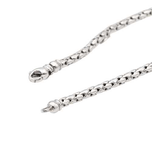 Collier Collier maille souple en or blanc 18 carats 58 Facettes 1011040CD
