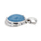 Pendentif Pendentif en or blanc 18 carats avec agate bleue 58 Facettes 1026468CD