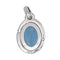 Pendentif Pendentif en or blanc 18 carats avec agate bleue 58 Facettes 1026468CD