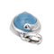 Pendentif Pendentif en or blanc 18 carats avec agate bleue 58 Facettes 1026468CD