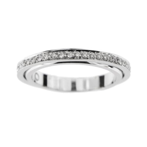 Bague 52 Alliance fede - Bague en or blanc 18 ct et diamants 0,46 ct 58 Facettes 10308