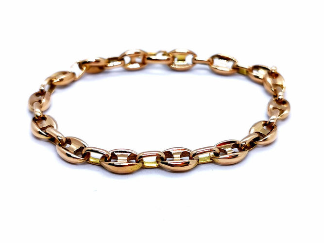 Bracelet Bracelet maille grain de café en or jaune 18 carats 58 Facettes 1048311CD