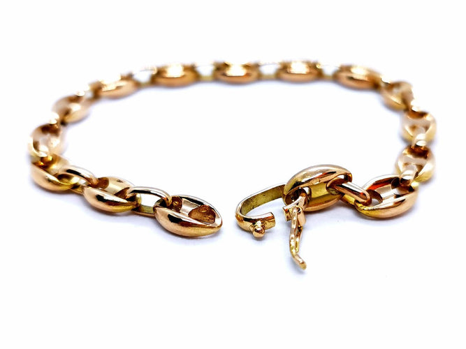 Bracelet Bracelet maille grain de café en or jaune 18 carats 58 Facettes 1048311CD