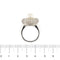 Bague 57 Bague fleur - Bague en or blanc 18 ct avec perle et diamants 58 Facettes 10510