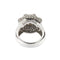Bague 57 Bague fleur - Bague en or blanc 18 ct avec perle et diamants 58 Facettes 10510