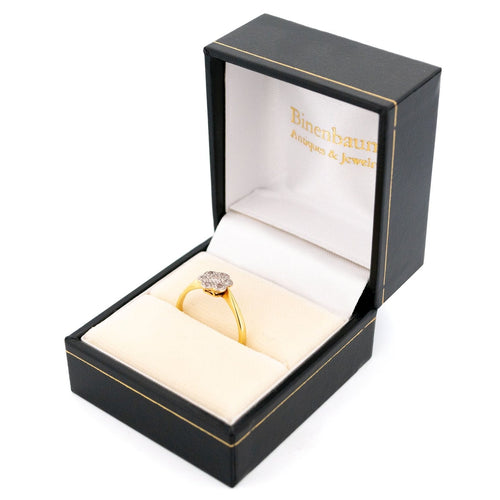 Bague 53 Bague grappe florale en platine et or 18 carats avec diamants 58 Facettes 304FA7795AC647FFA29F901DE1F7A727