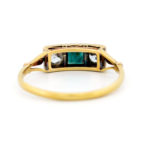 Bague 53 Bague Art déco en or 14k avec saphirs et diamants 58 Facettes D351F4A3CF4043F2B2AAD0EB0A6A2763
