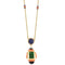 Collier Atelier Georges Lenfant - Collier en or jaune, lapis lazuli, jade, néphrite, corail et onyx 58 Facettes 58FC9