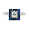 Bague 55 Bague en platine avec diamant et saphirs 58 Facettes 82D30D78F205492C917A7069D8B6C2E8