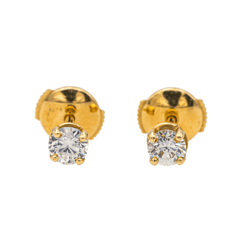 Boucles d'oreilles Boucles d'oreilles Puces Or jaune Diamant 58 Facettes 1117931CN