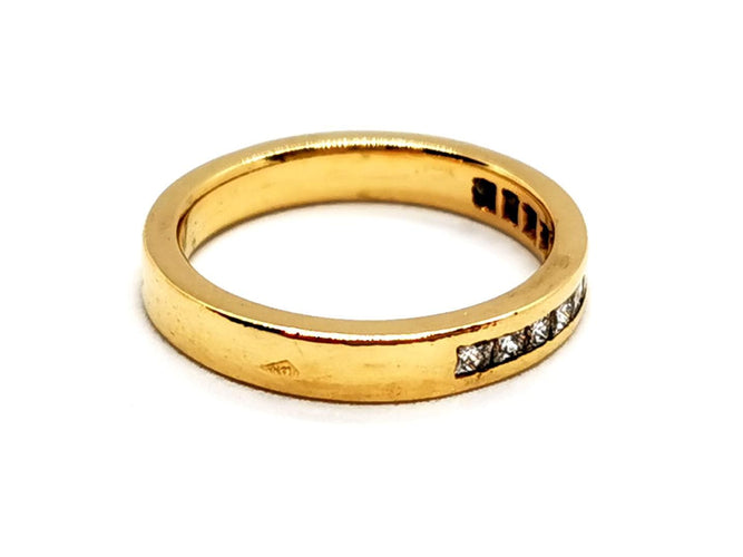 Bague 48 Bague Demi alliance Or jaune Diamant 58 Facettes 1126712CN