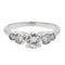 Bague 55 Bague solitaire en or blanc 18 carats et diamants 58 Facettes 1137222CN