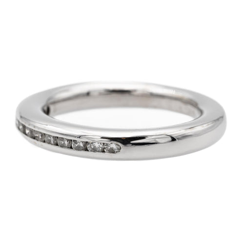 Bague 52 Bague Demi alliance Or blanc Diamant 58 Facettes 1137995CN