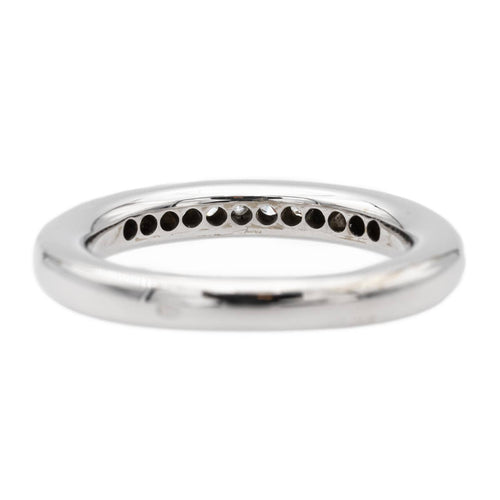 Bague 52 Bague demi-alliance en or blanc 18 carats et diamants 58 Facettes 1137995CN