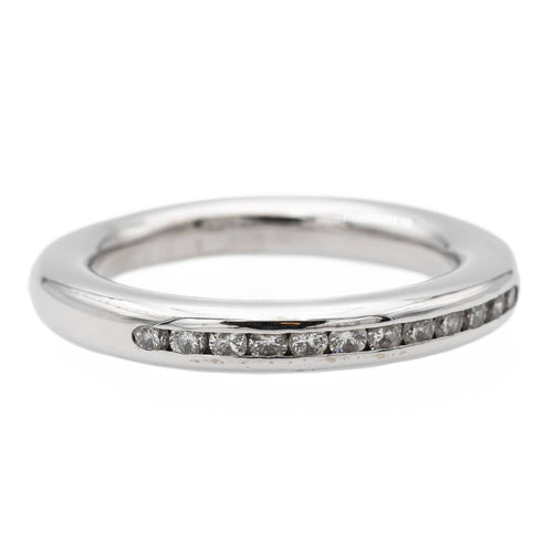 Bague 52 Bague Demi alliance Or blanc Diamant 58 Facettes 1137995CN