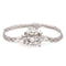 Bracelet Bracelet vintage motif feuillage en or blanc 18 carats, diamants et perles 58 Facettes 1142143CN