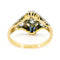 Bague 53 Bague Art déco en or jaune 14k et platine avec diamants et saphirs 58 Facettes 100088BBF04246548DD46635998F9FE2