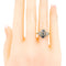 Bague 53 Bague Art déco en or jaune 14k et platine avec diamants et saphirs 58 Facettes 100088BBF04246548DD46635998F9FE2