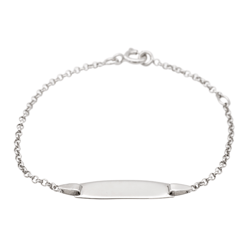 Bracelet Bracelet gourmette bébé en or blanc 18 carats 58 Facettes 1152878CD